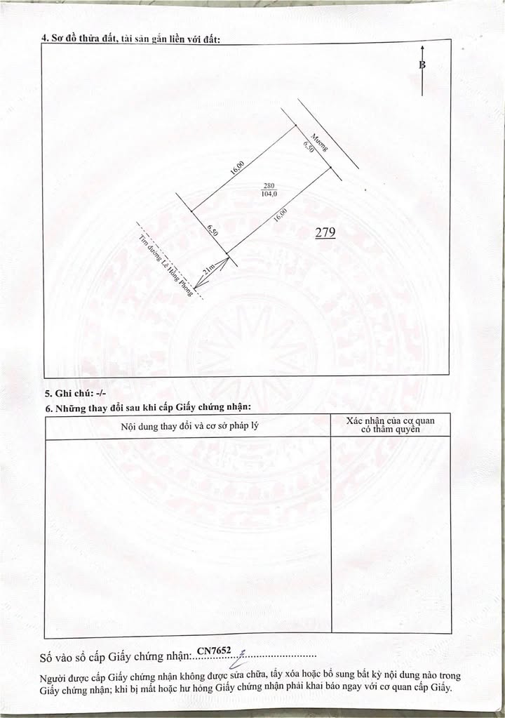 Đất mặt đường Lê Hồng Phong, Sông Công 104m² giá 3.5 tỷ - Cơ hội đầu tư tuyệt vời!
