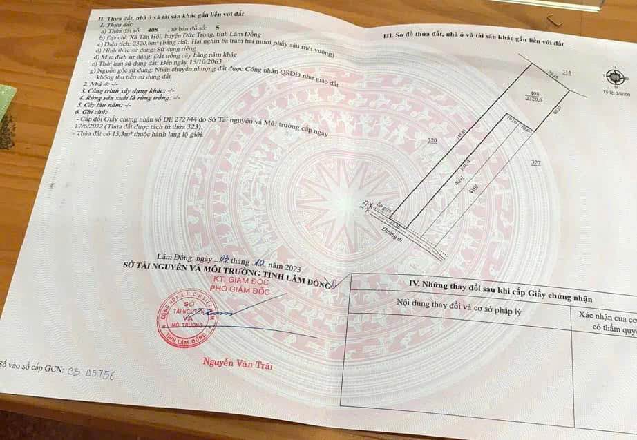 Đất thổ cư 2,3 sào tại Tân Hội, Đức Trọng - Giá 1,15 tỷ, thương lượng nhẹ!