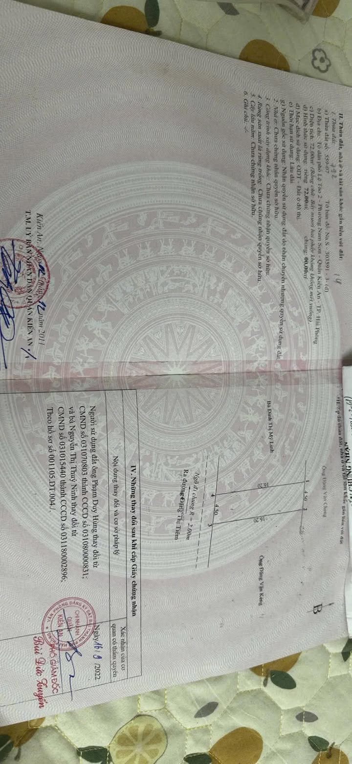 Đất nền Lệ Tảo, Nam Sơn, Kiến An 72m² giá 1.7 tỷ - Sổ đỏ chính chủ, ra lộc ngay!