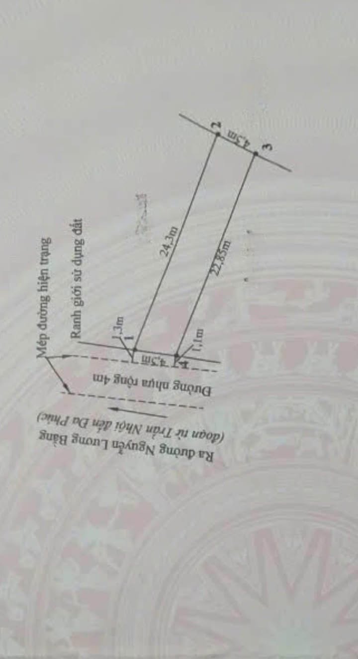 Đất mặt đường Nguyễn Lương Bằng, Kiến An 105m² chỉ 3.1 tỷ - Pháp lý rõ ràng!