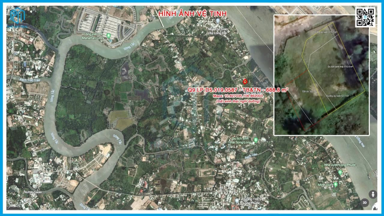 Đất CLN 689m² + 300m² Đường 5 Thủ Đức - Gần Nhà Thờ Tổ Nghiệp Hoài Linh - Giá 6.9 tỷ!