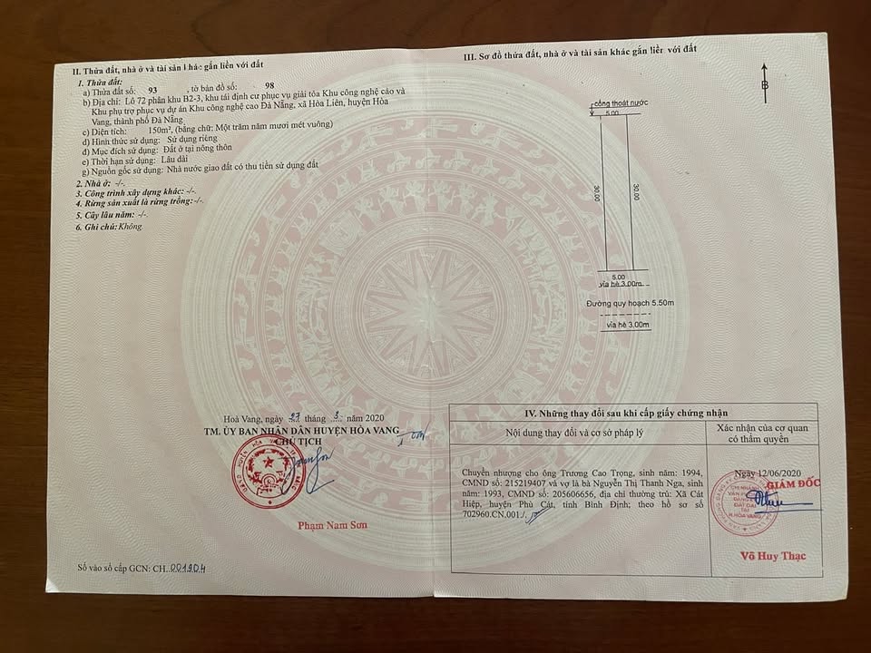 Đất tái định cư Công Nghệ Cao Đà Nẵng 150m² giá 2.45 tỷ - Cơ hội đầu tư sinh lời!