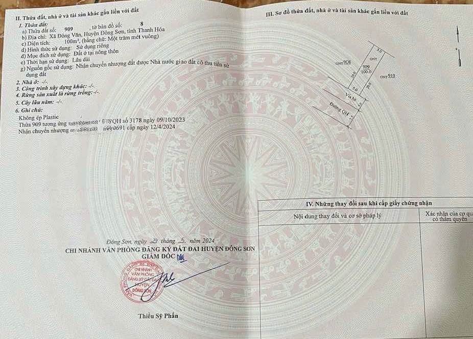 Đất nền Đông Văn Thanh Hóa 100m² - Chính chủ bán gấp, giá tốt cho đầu tư!