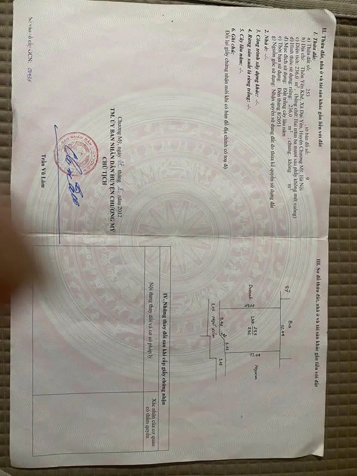 Đất trồng cây lâu năm 236m² tại Thôn Yên Khê, Chương Mỹ - Cách đường Nguyễn Văn Trỗi chỉ 350m!