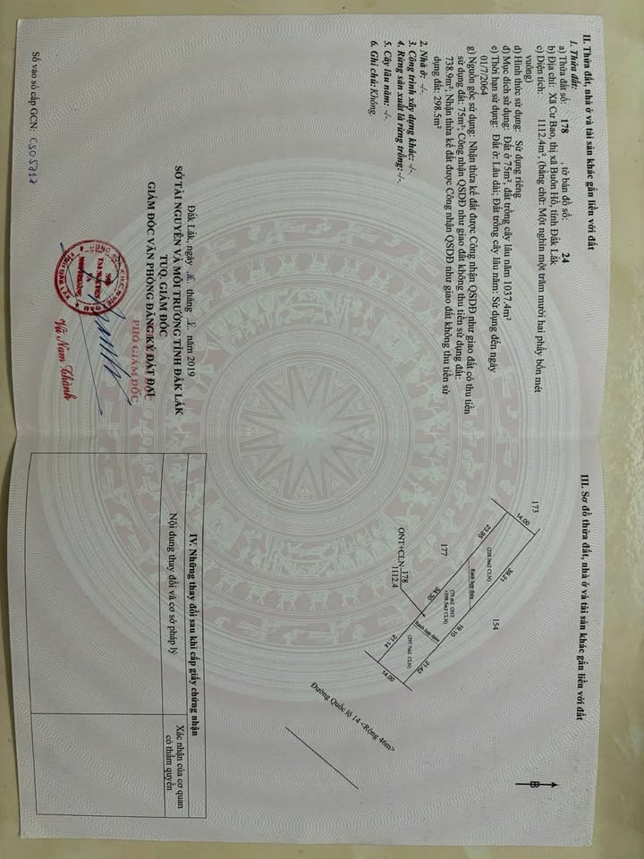 Đất nền QL14, phường Cư Bao, 980m² giá 5.32 tỷ - Cơ hội đầu tư tuyệt vời!