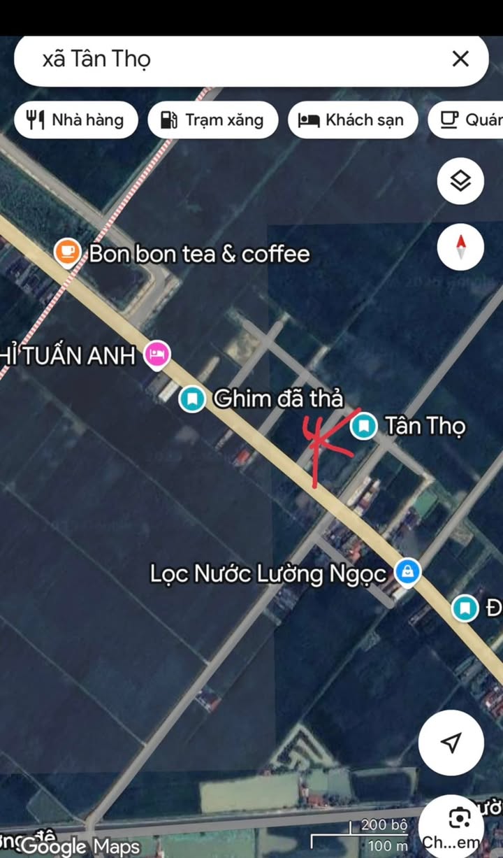 Đất nền Tân Thọ Nông Cống 125m² giá 1 tỷ - Đối diện nhà nghỉ Tuấn Anh