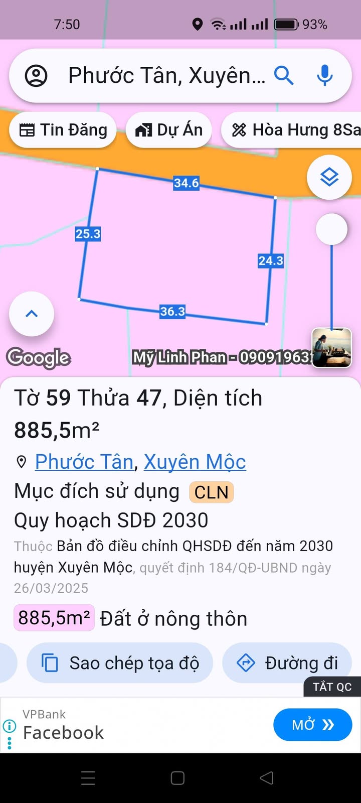 Đất nền Hồ Tràm, Xuyên Mộc, 885m² giá 3 tỷ - Vị trí đắc địa gần biển!