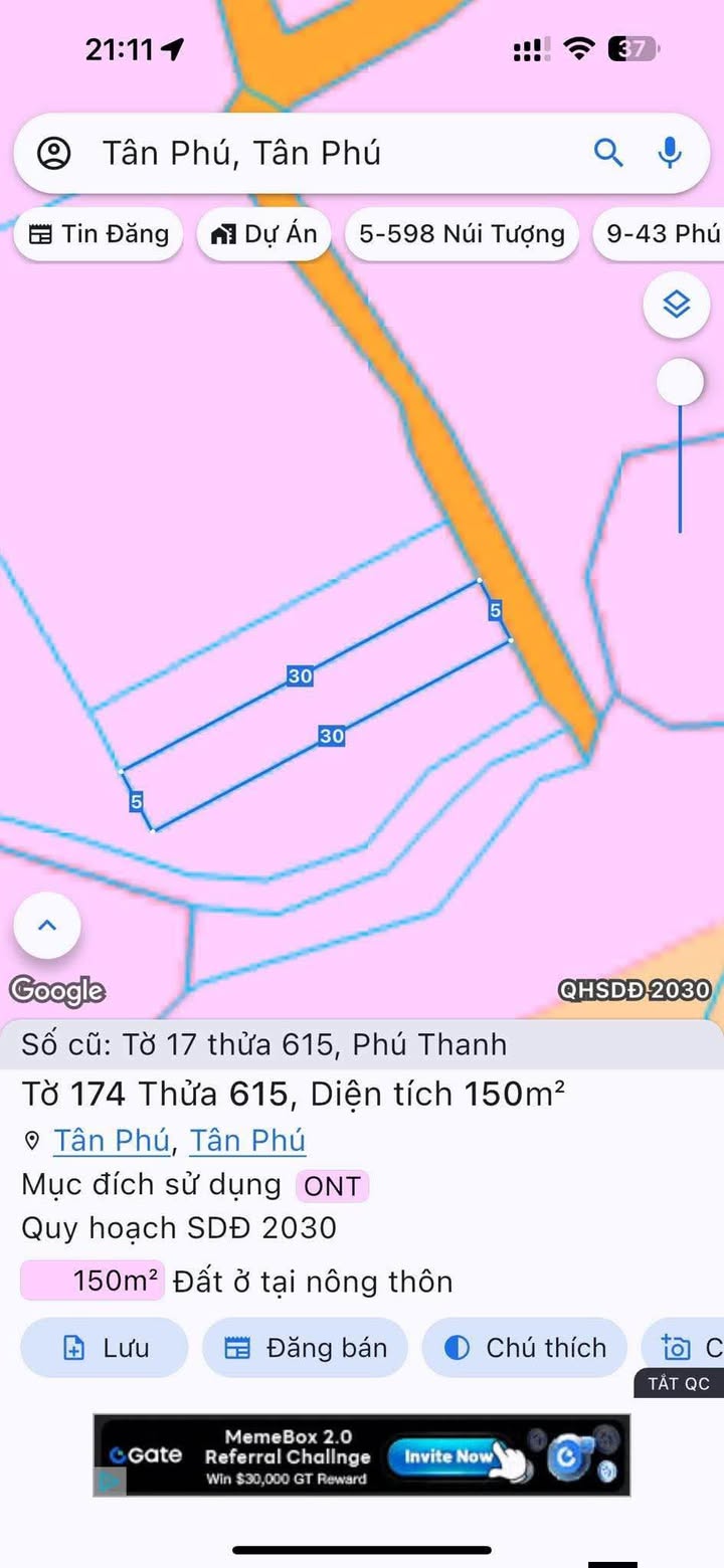 Đất thổ cư Tân Phú, Đồng Nai 150m² chỉ 490 triệu - Đầu tư sinh lời cao!