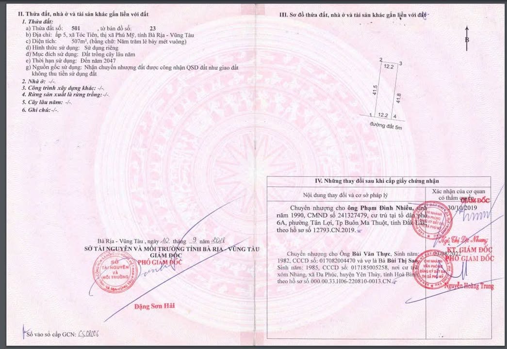 Đất nền Phú Mỹ 524m² giá thỏa thuận - Sổ đỏ chính chủ, mặt tiền đẹp!