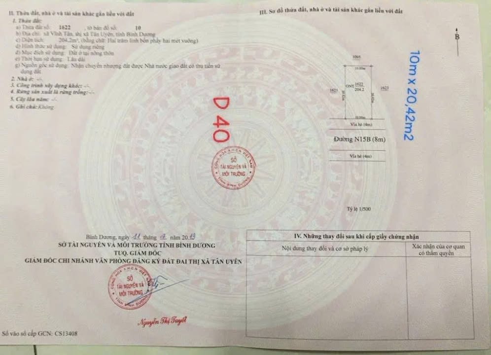 Đất nền Vĩnh Tân Tân Uyên 200m² giá 3.3 tỷ - Cơ hội đầu tư tuyệt vời!