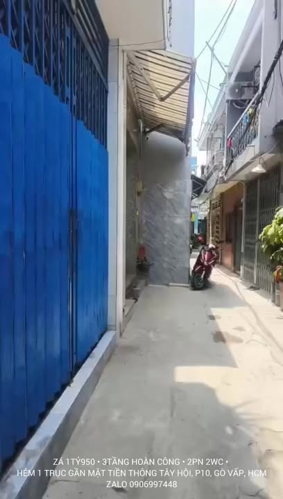 Nhà 3 tầng hoàn công Gò Vấp 1.95 tỷ - Hẻm sát mặt tiền, 2PN, 2WC