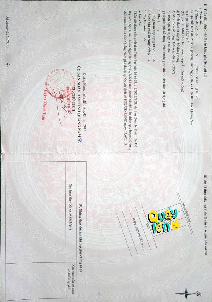 Đất nền khu đô thị số 9, Điện Bàn Đông, Đà Nẵng 122,5m² giá 3.1 tỷ - Đầu tư sinh lời ngay!