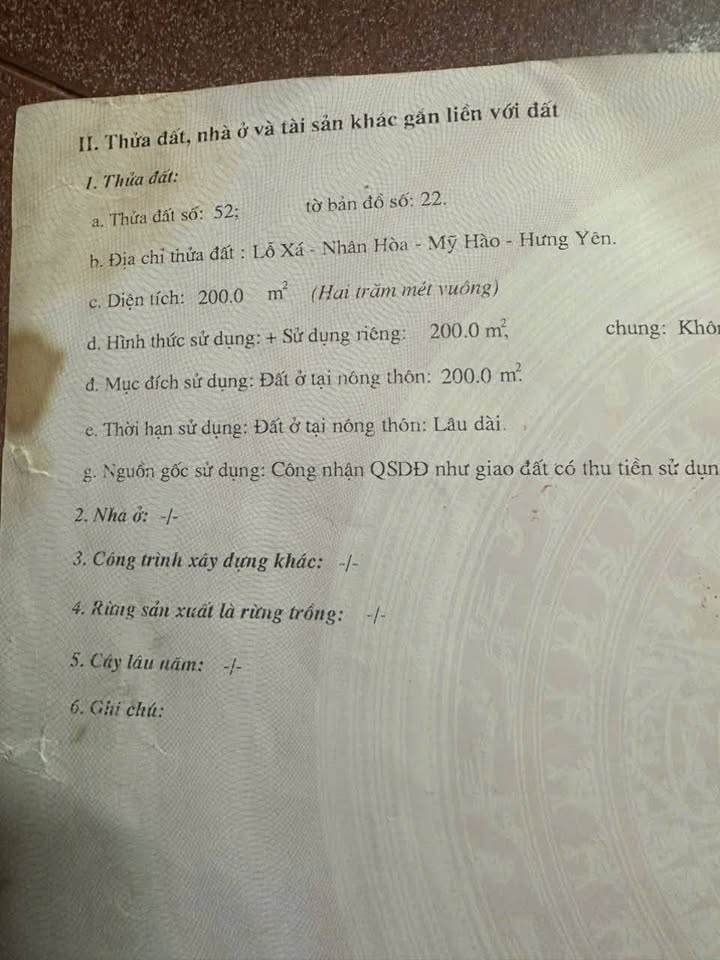 Đất nền Nhân Hòa, Mỹ Hào 200m² giá 4 tỷ - Đầu tư tiềm năng!