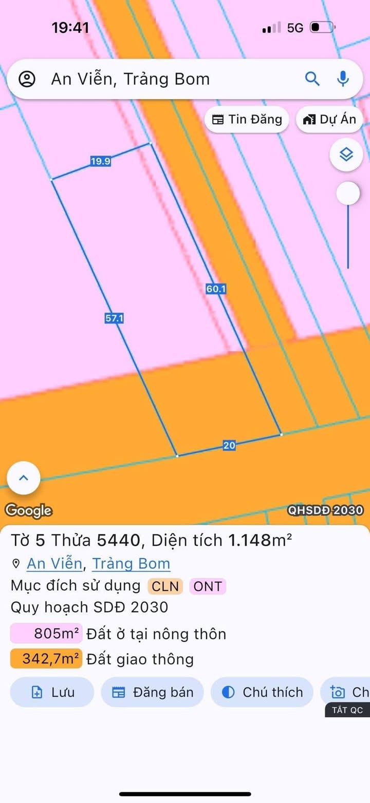 Đất thổ cư An Viễn Trảng Bom 1148m² giá thỏa thuận - Cơ hội đầu tư tuyệt vời!