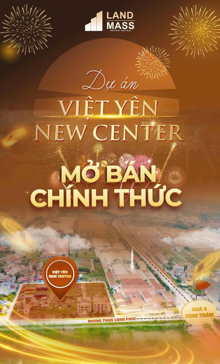 Đất nền Việt Yên New Center 90m² giá thỏa thuận - Đón đầu làn sóng đầu tư 2025!