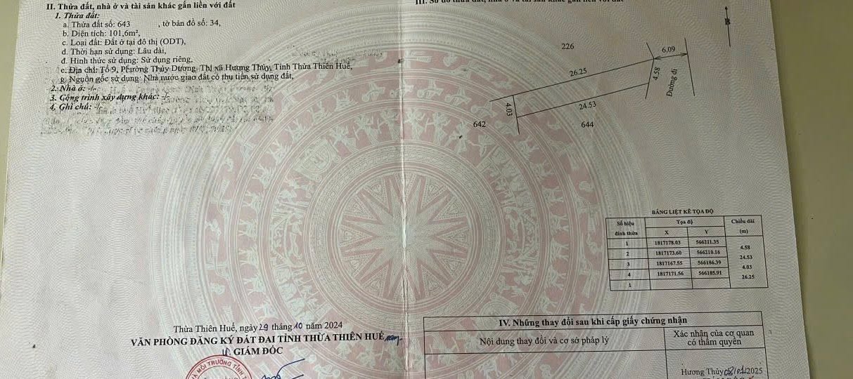 Đất nền Thủy Dương 100m² giá chỉ 1 tỷ - Vị trí cao ráo, không lo lụt!