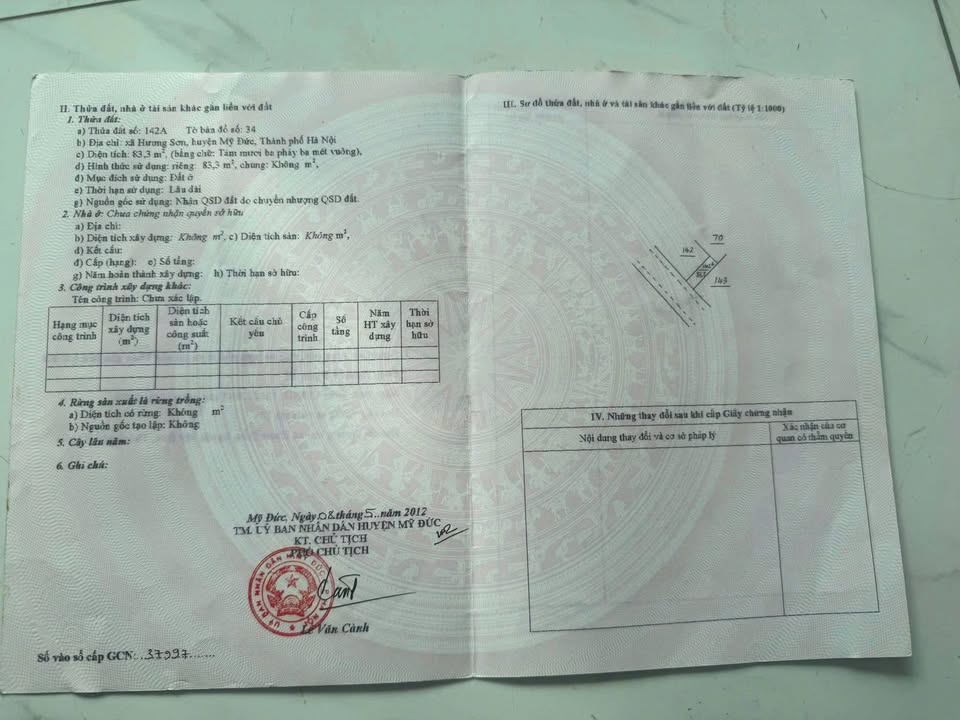 Đất mặt đường 419, Mỹ Đức, Hà Nội 83m² giá 500 triệu - Bán gấp, kinh doanh tốt!