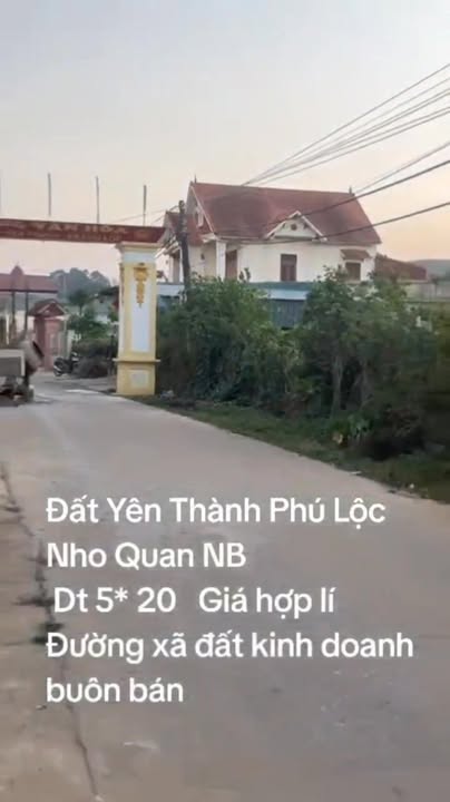 Đất thổ cư xã Phú Lộc, Nho Quan 100m² - Diện tích rộng, phù hợp kinh doanh!
