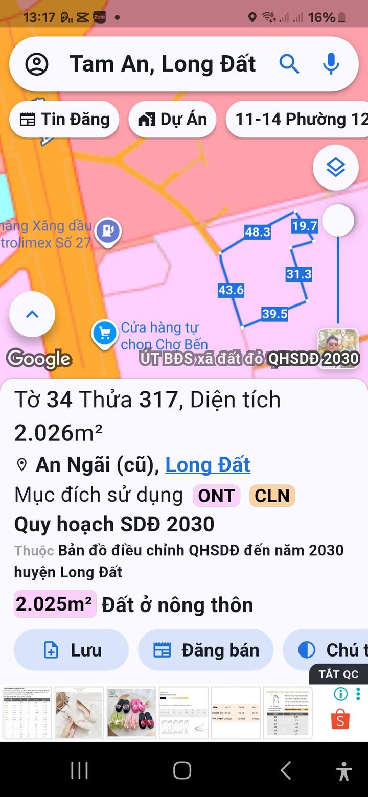 Đất nền An Ngãi Long Điền 100m² giá chỉ 300 triệu - Sổ đỏ chính chủ!
