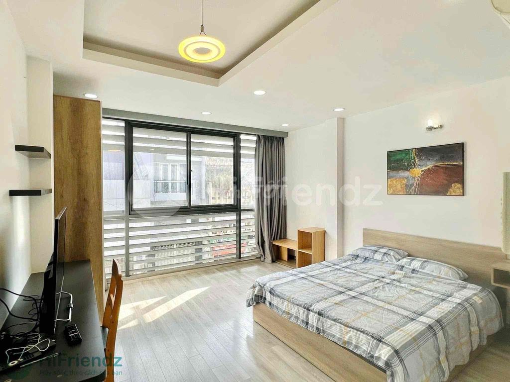 Chung cư mini 1 phòng ngủ Trần Hưng Đạo 28m² giá 6.6 triệu - Full nội thất, thang máy