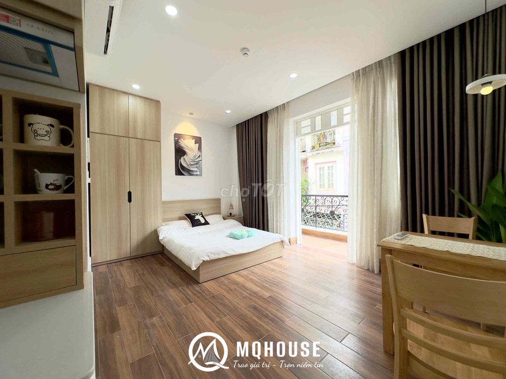 Căn hộ Studio Bancony gần chợ Hoàng Hoa Thám 30m² giá 6 triệu - Nhà mới 100%!