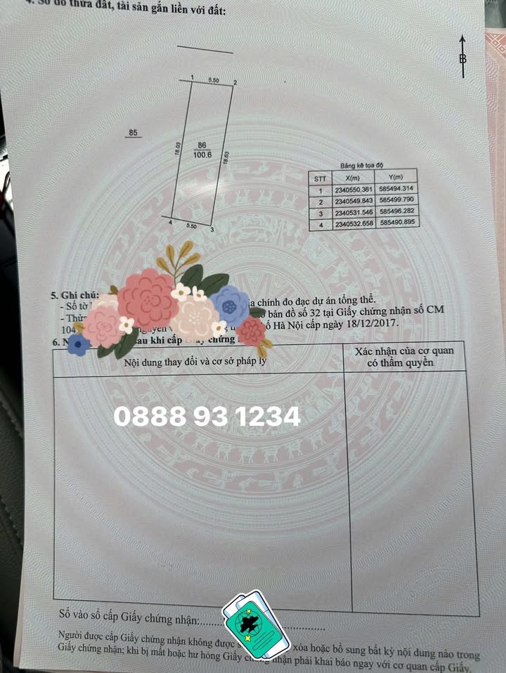 Đất nền Phúc Thịnh Đông Anh 100m² - Mặt tiền 5,5m, Sổ đỏ chính chủ