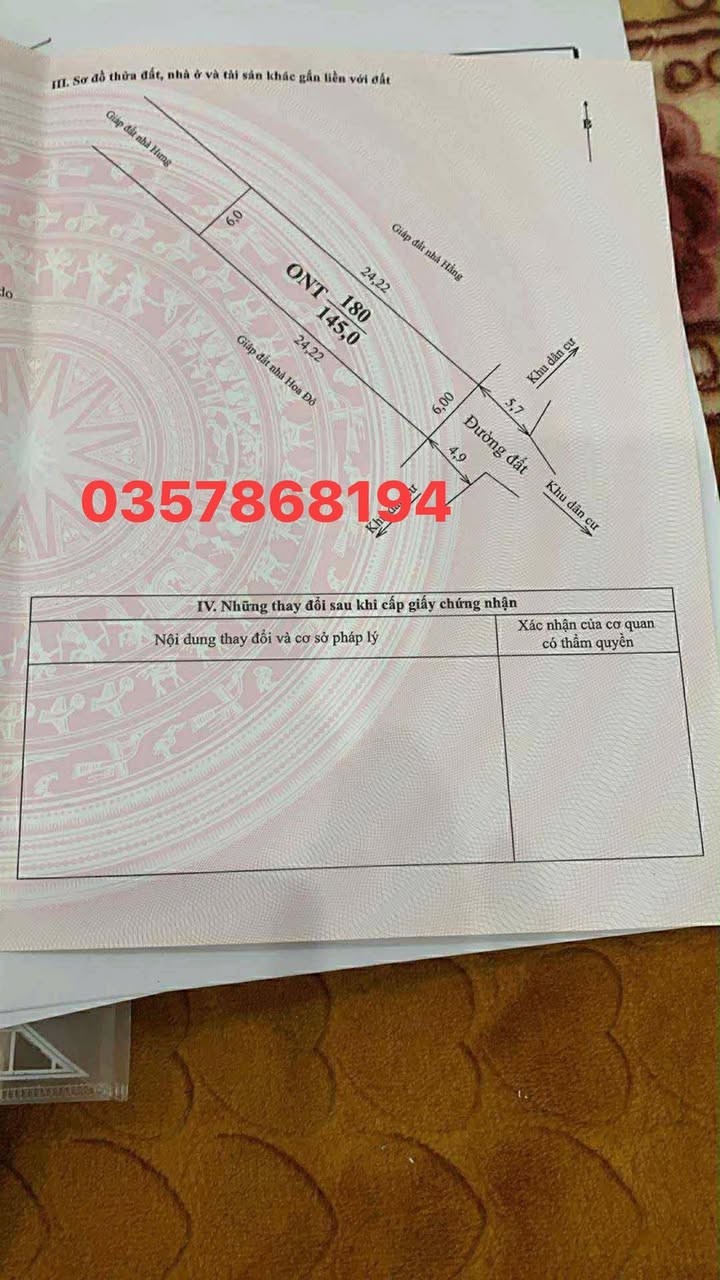 Đất thổ cư Mộc Sơn 145m² giá hợp lý - Cơ hội đầu tư tuyệt vời!