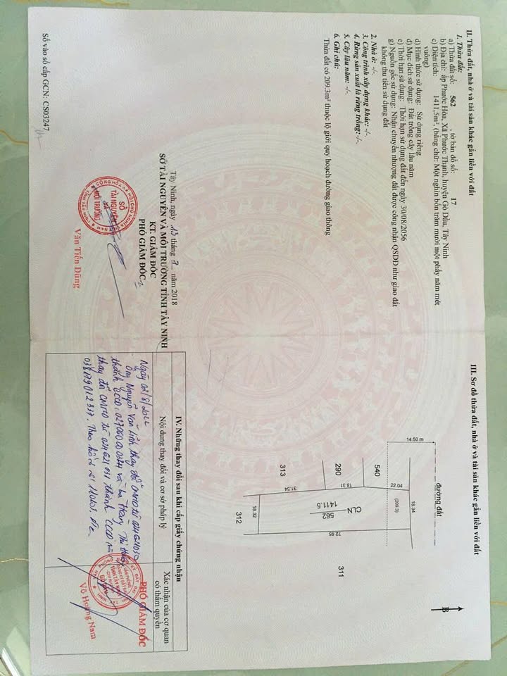 Đất vườn chính chủ 1.412m² tại Phước Thạnh, Gò Dầu - Giá chỉ 2,4 tỷ!