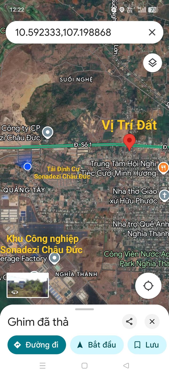 Đất nền ven KCN Sonadezi Châu Đức 180m² giá 1.1 tỷ - Đầu tư sinh lời ngay!
