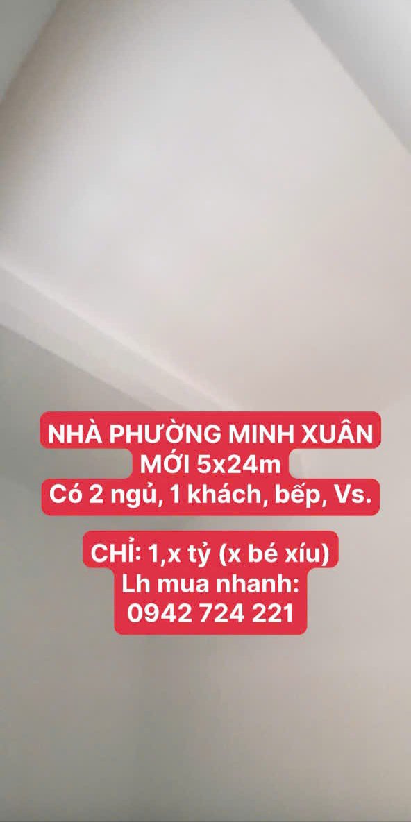 Nhà mới Phường Minh Xuân 115m² chỉ 1 tỷ - Sẵn sàng vào ở ngay!