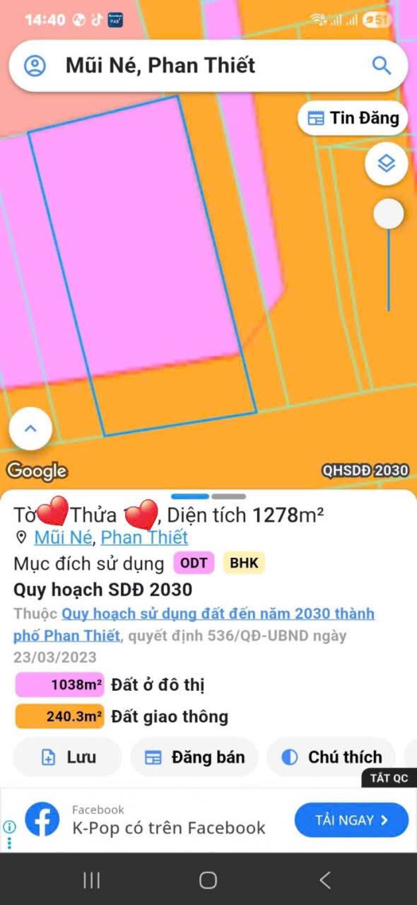 Đất thổ cư Mặt Tiền Nhựa Xuân Thủy 470m² giá 7.99 tỷ - Thích hợp xây khách sạn, homestay!