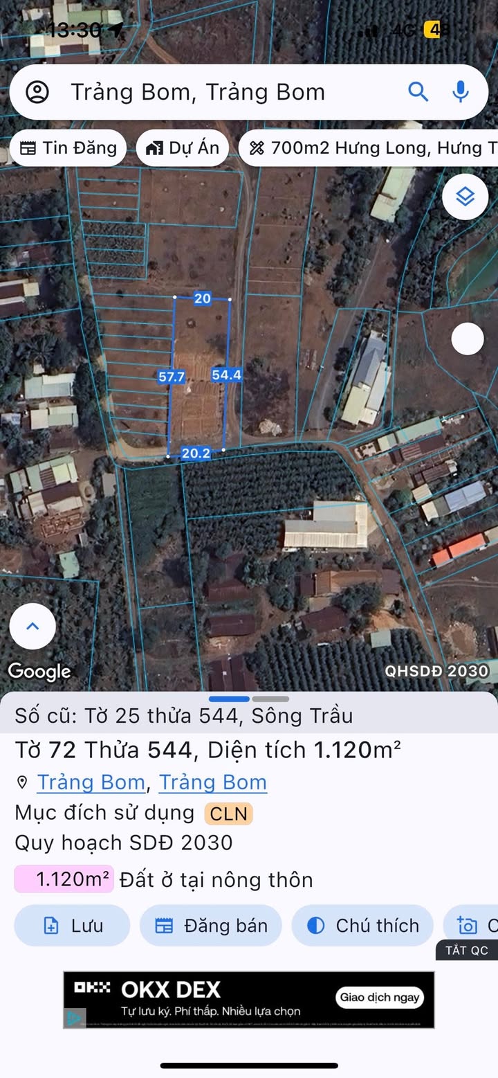 Đất nền Trảng Bom, Đồng Nai 100m² giá chỉ 220 triệu - Cơ hội đầu tư lý tưởng!