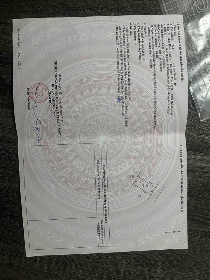 Đất thổ cư Bạch Hạ, Phú Xuyên 41m² giá chỉ 1 tỷ - Đầu tư không thể bỏ lỡ!