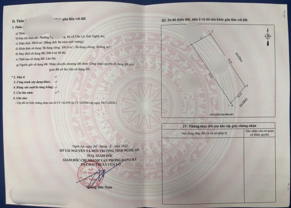 Đất ở Nghi Hương, Cửa Lò 300m² - Hướng Đông, Giá Thỏa Thuận!