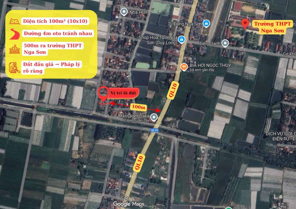 Lô đất đẹp tại Nga Hiệp 100m² giá chỉ 400 triệu - Đầu tư sinh lời ngay!