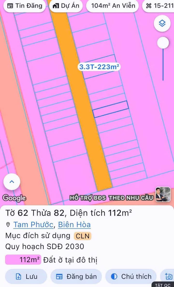 Đất nền Tam Phước, Biên Hòa 110m² giá 1.35 tỷ - Sổ riêng, vị trí đắc địa!