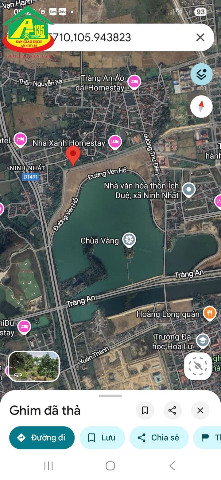 Đất mặt đường Trịnh Tú, Hoa Lư, Ninh Bình 339m² giá chỉ 10 tỷ - Cơ hội đầu tư hấp dẫn!