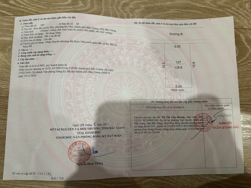 Đất nền phường Đa Mai, Bắc Giang 139m² - Sổ đỏ chính chủ, ô tô tránh nhau!