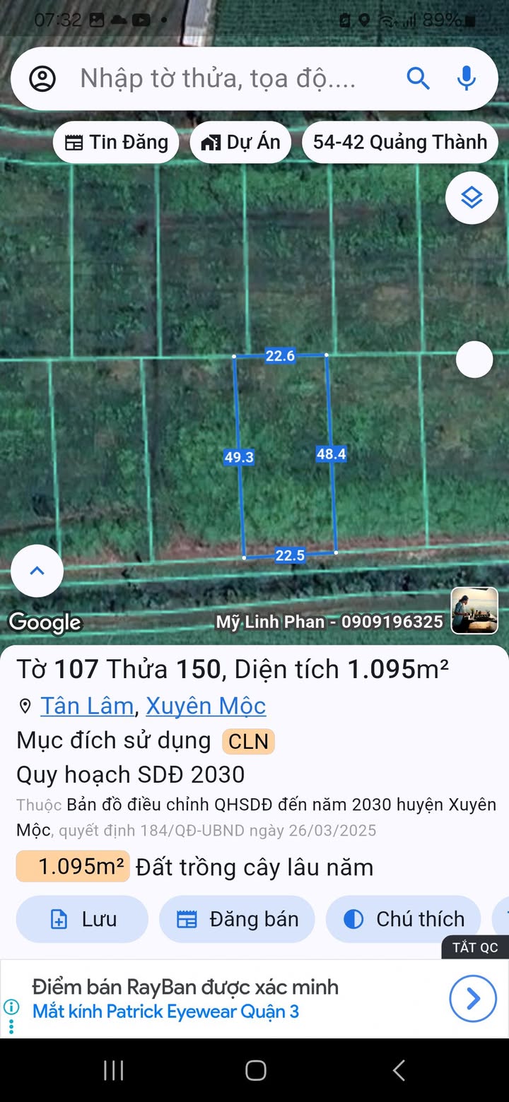 Đất nền Tân Lâm, Xuyên Mộc 360m² giá chỉ 750 triệu - Sổ đỏ chính chủ!