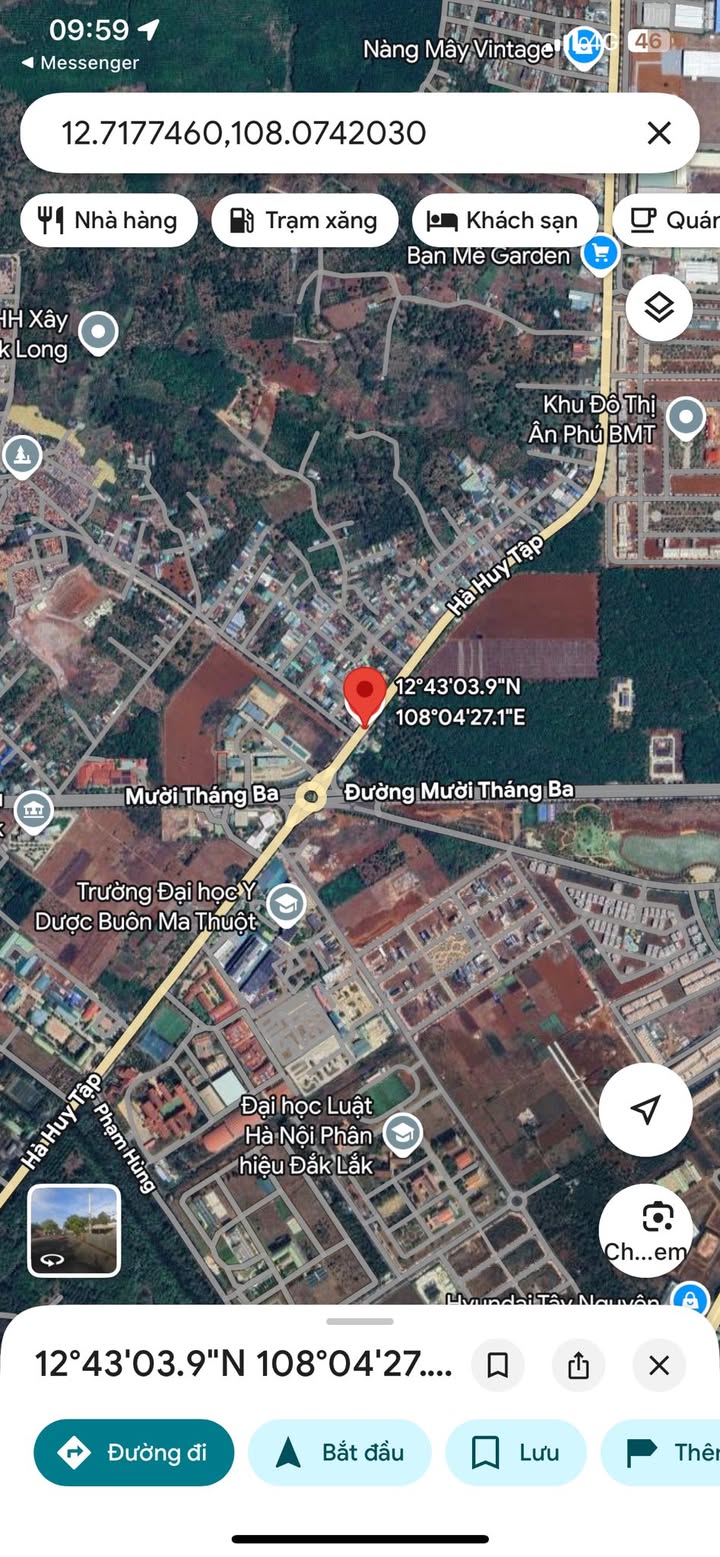 Đất mặt tiền Hà Huy Tập, Buôn Ma Thuột 100m² giá 6.5 tỷ - Cơ hội đầu tư sinh lời!