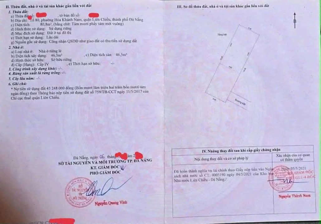 Đất nền Hòa Khánh Đà Nẵng 80m² giá 1.6 tỷ - Cơ hội đầu tư tuyệt vời!