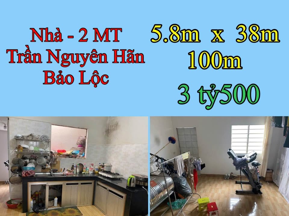 Nhà mặt tiền Trần Nguyên Hãn, Bảo Lộc 220.4m² giá 3.5 tỷ - Cơ hội kinh doanh tuyệt vời!