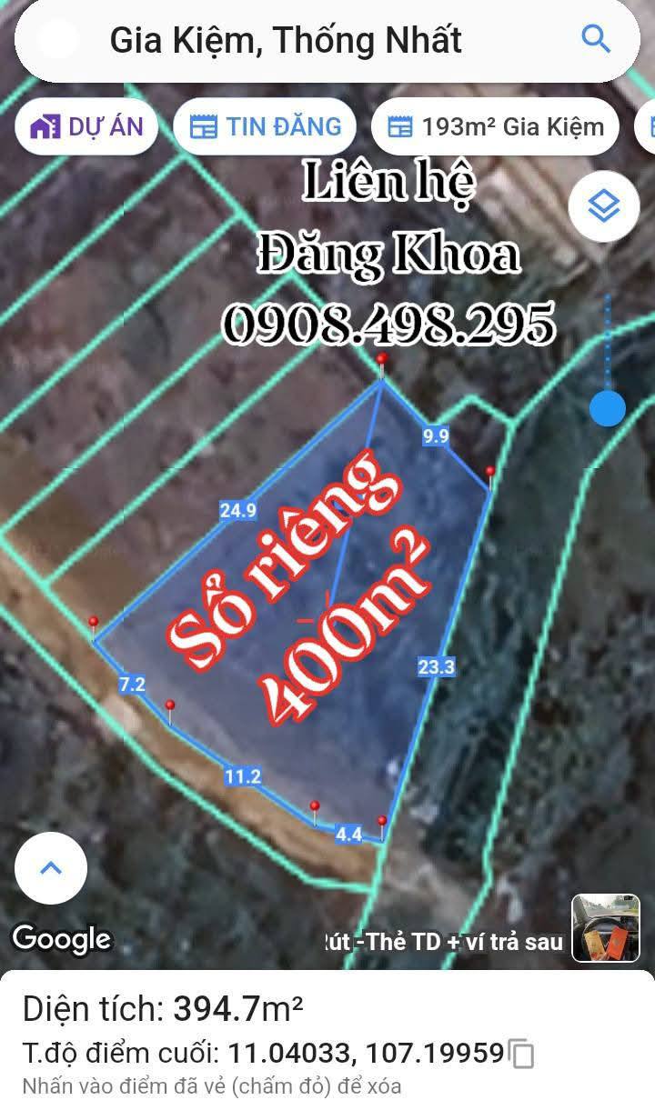 Đất nền 550m² tại xã Gia Kiệm, Đồng Nai - Giá chỉ 680 triệu, sổ hồng riêng!