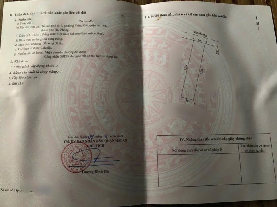 Đất nền Tràng Cát Hải Phòng 125m² giá chỉ 3.625 tỷ - Ô tô vào tận đất!