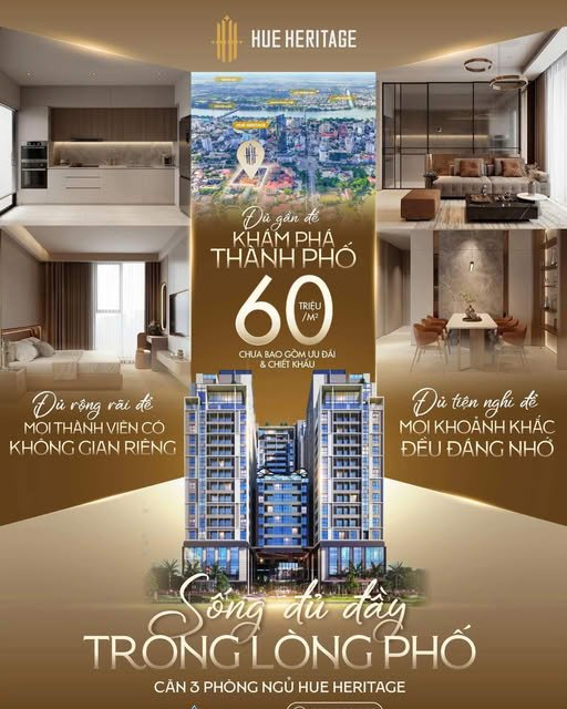 Chung cư Huế Heritage - Đống Đa 86.64 tỷ - Biểu tượng sống mới tại cố đô