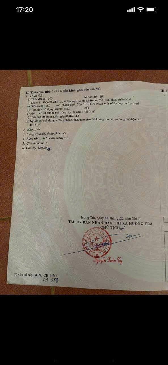 Đất góc Kim Long, Phú Xuân 481.7m² giá chỉ 650 triệu - Cơ hội đầu tư hiếm có!