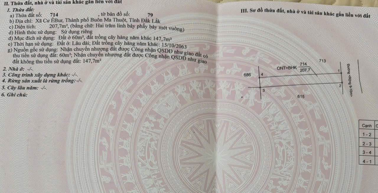 Đất nền đường B4, xã Cư Êbur, 210m² chỉ 1.47 tỷ - Cơ hội đầu tư hiếm có!