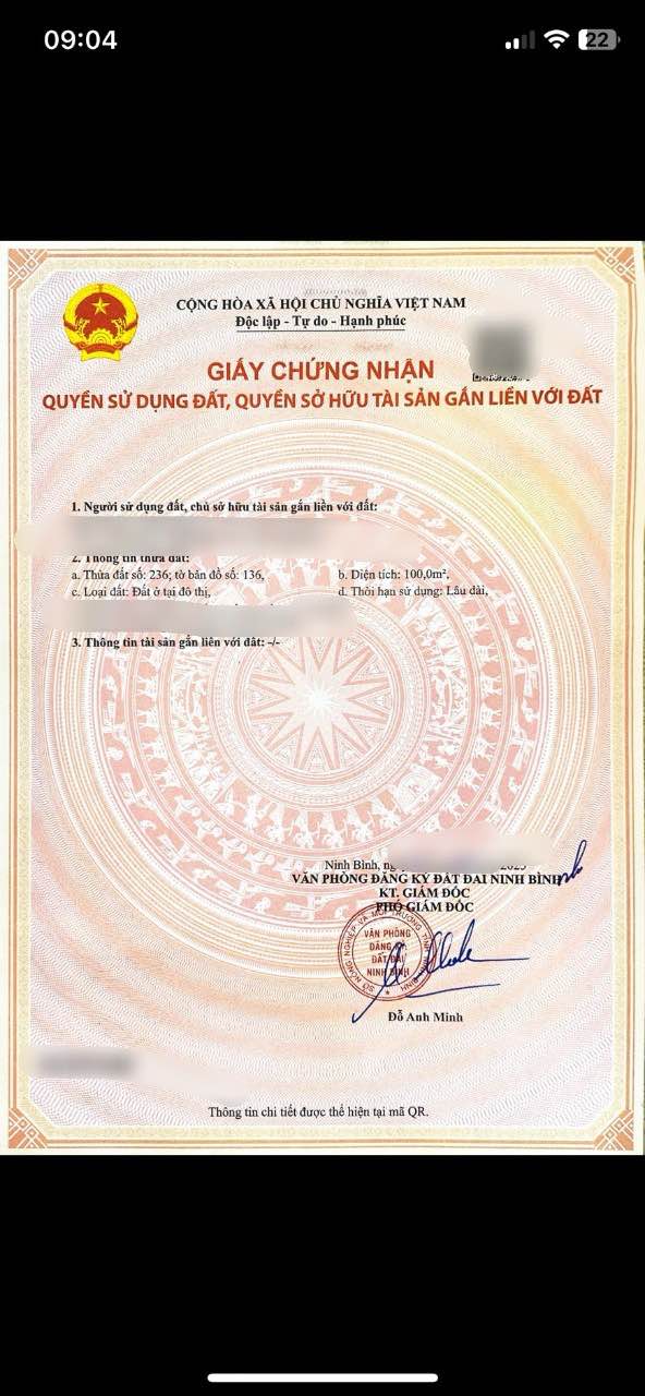 Đất nền tại phường Tam Điệp, Ninh Bình 520m² giá 1.7 tỷ - Cơ hội đầu tư tuyệt vời!