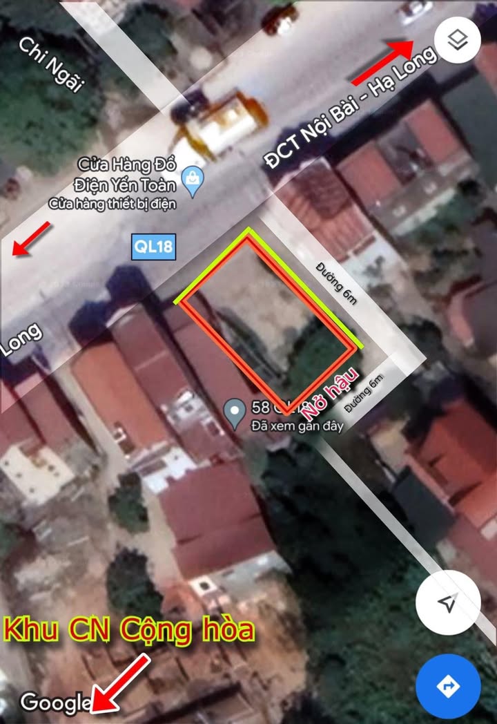 Đất nền 2 mặt tiền Quốc lộ 18, phường Cộng Hòa, 123m² - Tiềm năng sinh lời cao!