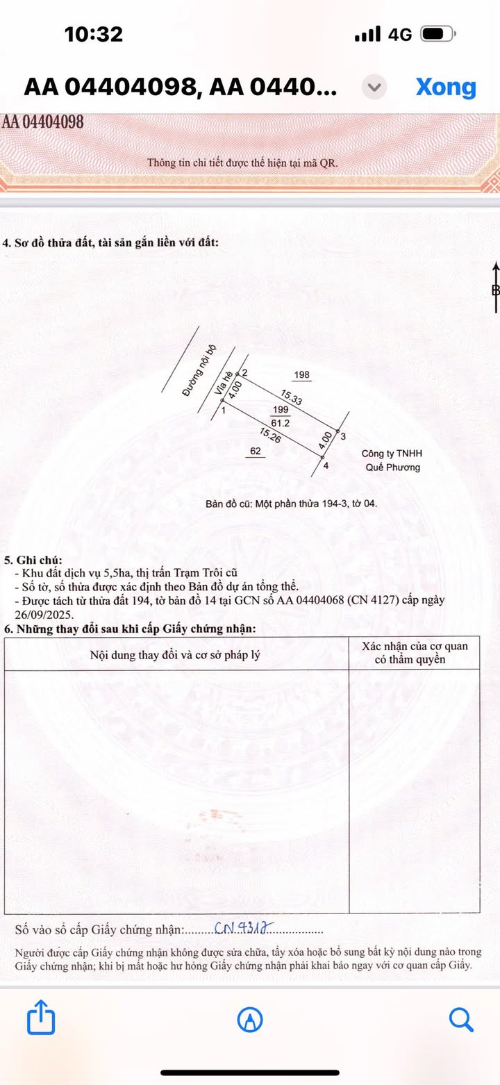 Đất thổ cư Trôi, Hoài Đức, 61m² giá 976.6 triệu - Đầu tư sinh lời ngay!